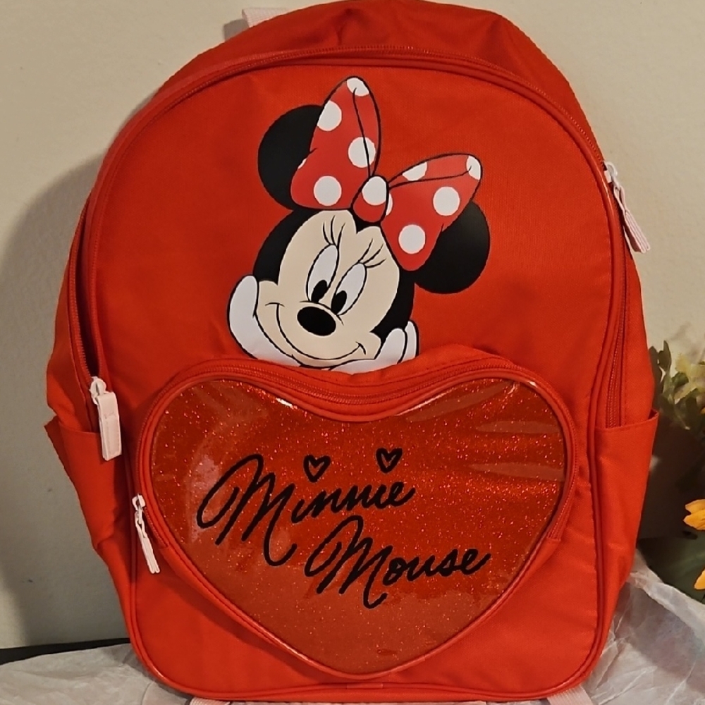 Walt Disney World Minnie Mouse Heart Backpack New w/tags